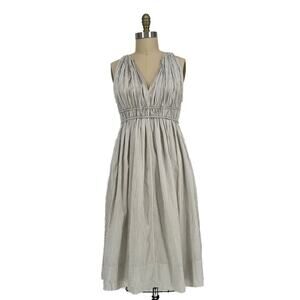 Vintage 3.1 Phillip Lim Striped Sleeveless Grecian Tie-Waist Dress size 10